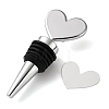 Alloy Heart Shaped Sublimation Blank Wine Bottle Stopper DIY-T077-04-2