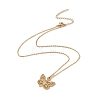 Initial Letter with Butterfly Pendant Necklace LS-NJEW-C026-01G-J-2