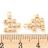 Brass Micro Pave Cubic Zirconia Charms KK-E090-36G-3