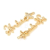 Brass Micro Pave Clear Cubic Zirconia Connector Charms KK-F931-29B-G-2