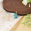 1Pc Brass Enamel Locket Pendants FIND-TA0010-71A-5
