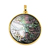 Rack Plating Carved Natural Black Lip Shell Pendants SH-CBA69D1-03G-01-1