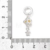 Brass Pave Gold Cubic Zirconia European Dangle Charms KK-K407-37S-01-3