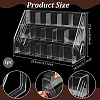 3-Tier 15-Grid Acrylic Card Display Riser Stands ODIS-WH0030-339A-2