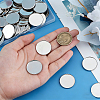 60Pcs 304 Stainless Steel Plain Edge Bezel Cups STAS-SC0021-45-3