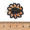 Halloween Gothic Glass Seed Beaded & Synthetic Turquoise Pendants PALLOY-MZ01428-01-3