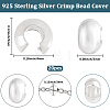 20Pcs 925 Sterling Silver Crimp Bead Cover STER-BBC0009-49-2