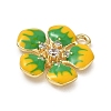 Brass Micro Pave Clear Cubic Zirconia Pendants KK-CBA74BF-05G-02C-2