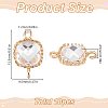 10Pcs Brass Crystal Rhinestone Connector Charms KK-GO0002-17-2