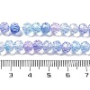 Transparent Crackle Glass Beads Strands CCG-L050-01B-08-4