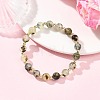 Natural Prehnite & Non-magnetic Synthetic Hematite Beads Stretch Bracelets for Women Men BJEW-JB13593-1