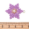 Glass Seed Beaded Pendants PALLOY-MZ01360-01-3