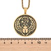 Religion 201 Stainless Steel Eye of Horus Egyptian Scarab Pendant Egyptian Scarab Box Chain Necklaces SA-H003-02G-4