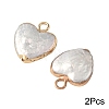2Pcs Baroque Natural Keshi Pearl Heart Charms PEAR-YW0001-12-1