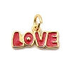 Brass Enamel Charms KK-A268-10G-02-1