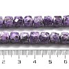 Dyed Natural Sesame Jasper Imitation Charoite Beads Strands G-C179-B01-01-5