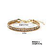 Sparkling European Style Stainless Steel Crystal Rhinestone Chain Bracelets for Women CU3590-1-1