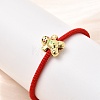 Christmas Nylon Cord Bracelets BJEW-L715-02G-01-1