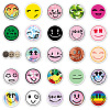 50Pcs Smiling Face Pvc Graffiti stickers for DIY Decorating Luggage PW-WG61750-01-4