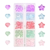 100Pcs 10 Style Transparent Spray Painted Glass Beads GLAA-YW0001-43-1