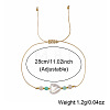 Summer Heart-shaped Faux Pearl Adjustable Braided Bead Bracelets for Daily Wear KQ0143-4