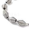 304 Stainless Steel Bicone Link Chain Bracelets for Women BJEW-G712-05P-2