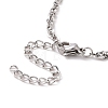 304 Stainless Steel Rope Chain Bracelet for Men Women BJEW-E031-12P-01-3