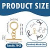 7Pcs Ring Brass Toggle Clasps KK-TADJ0001-22-3