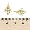 Brass Micro Pave Cubic Zirconia Pendants KK-K297-51G-01-3