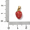 304 Stainless Steel Enamel Fruit Vegetable Charms STAS-F336-02C-G-3