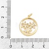 Brass Micro Pave Clear Cubic Zirconia Pendants KK-E798-02A-G-3