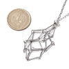 Stainless Steel Macrame Pouch Empty Stone Holder for Necklace Makings NJEW-JN04826-03-3