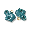 304 Stainless Steel Enamel Pendants STAS-Z193-12G-02B-2