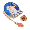 Zinc Alloy Enamel Animal Fishing Pins JEWB-C033-01B-3