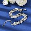 304 Stainless Steel Rhinestone Cup Chain Multi-strand Bracelets for Women BJEW-P376-01P-02-3