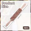 Flower Print Wood Rolling Pin AJEW-WH0314-689C-1-2