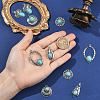 12Pcs 6 Styles Dyed Synthetic Turquoise Pendants FIND-SZ0019-80-3