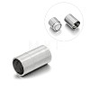 Matte 304 Stainless Steel Column Magnetic Clasps with Glue-in Ends X-STAS-E089-03D-1