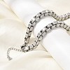 7MM 304 Stainless Steel Textured Box Chain Necklaces NJEW-P358-01P-3