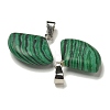 Synthetic Malachite Pendants G-Z067-05P-09-3