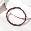Natural Garnet Beaded Stretch Bracelets for Women BJEW-JB13335-05-1
