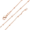 2mm Rack Plating Brass Satellite Chain Necklaces for Women Men MAK-L044-11RG-4