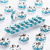 Brass Rhinestone Spacer Beads RSB030NF-13-1