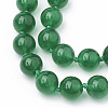 10MM Round Dyed Natural White Jade Beaded Necklaces NJEW-S404-18-01-2