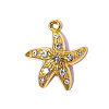 304 Stainless Steel Rhinestone Pendants STAS-OY015-46G-1