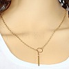 Alloy Ring & Stick Lariat Necklaces for Women WG56D22-01-2