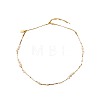 Natural Freshwater Pearl Nuggets & Brass Beaded Necklaces for Women FS-WG15240-01-3