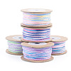 5 Rolls 5 Colors Segment Dyed Macrame Cotton Cord OCOR-TA0004-05C-1