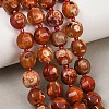 Natural Fire Crackle Agate Beads Strands G-K393-C01-10mm-1