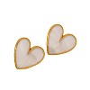 Fashionable 304 Stainless Steel Heart Stud Earrings JW1636-2-2